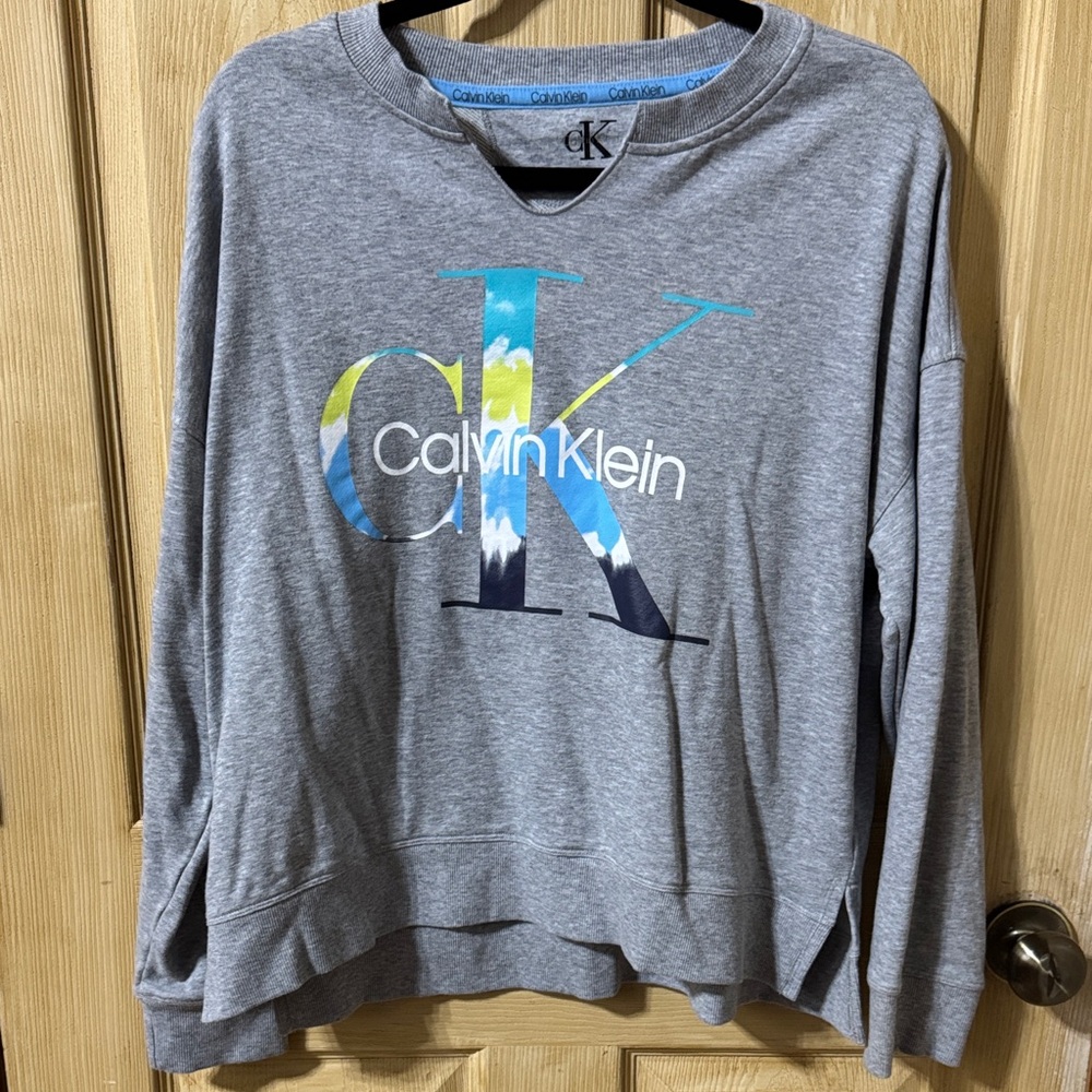 Calvin Klein Gray Graphic Women's Sweater